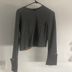 Zara Long Sleeve Crop Top